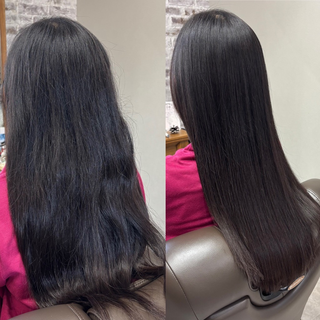 つくば市髪質改善美容室Re:more hair&spaの人気メニュー最高の艶髪をつくる、髪質改善縮毛矯正メテオストレート！